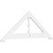Ekena Millwork Pitch Artisan Architectural Grade PVC Gable Pediment, 60"W x 22 1/2"H x 1"P (9/12) GPP060X023X100ART - alternate 1